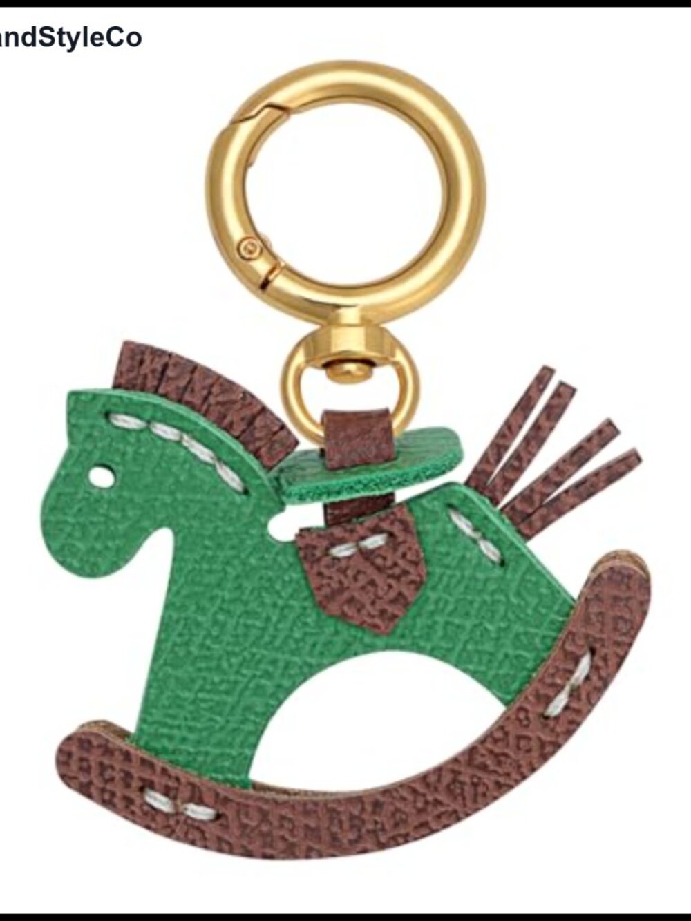 Genuine Leather Bag Charm Handmade Horse Keychain Purse Accessory